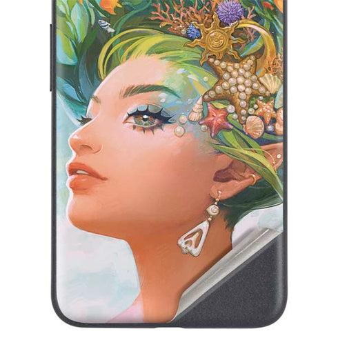 Mermaid with Sea Stars in Her Hair by Ivy Dolamore Google Pixel 4a 5G Skin